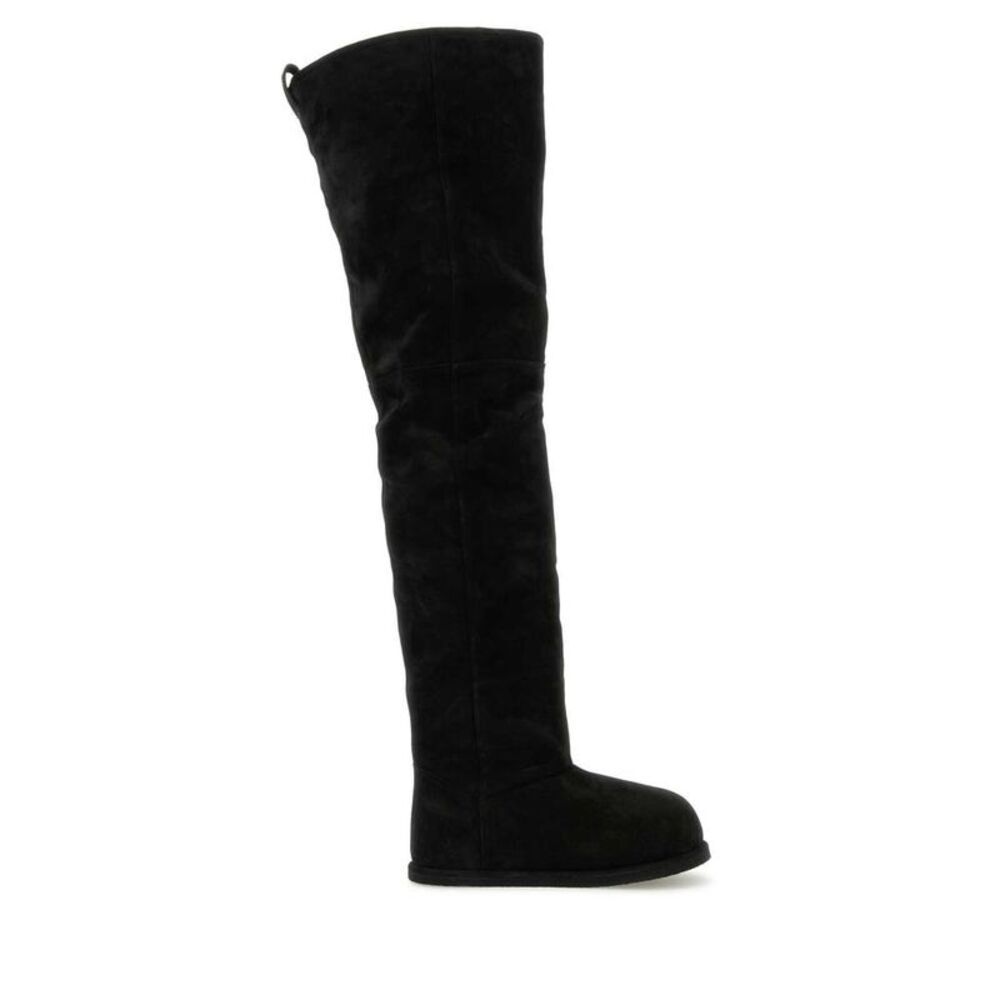AMINA MUADDI Women's Suede Over-the-Knee Boots Women BLACK